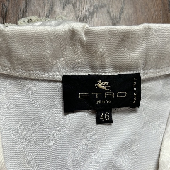 ETRO Ivory/Cream LongSleeved Button Down Top - Picture 4 of 10